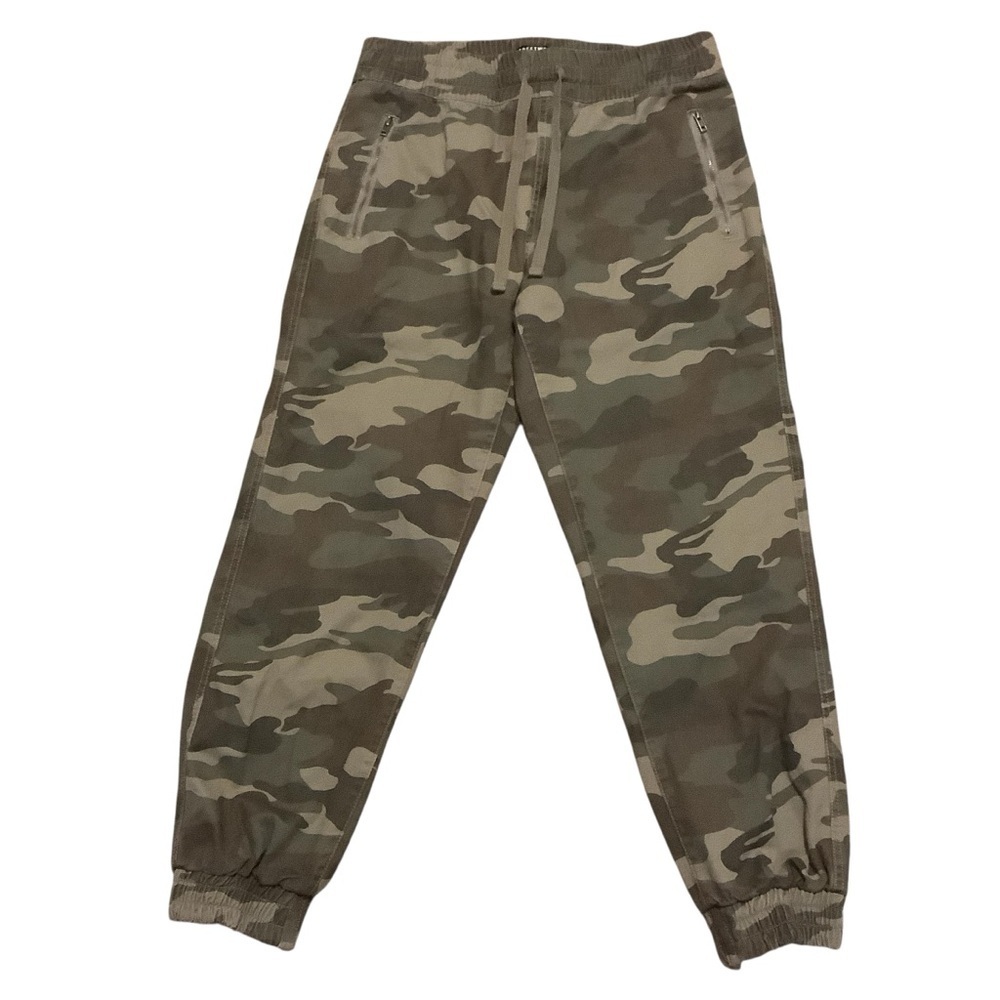 Streetwear Society Green and Brown Camouflage Cotton Cropped Pants/ Size L